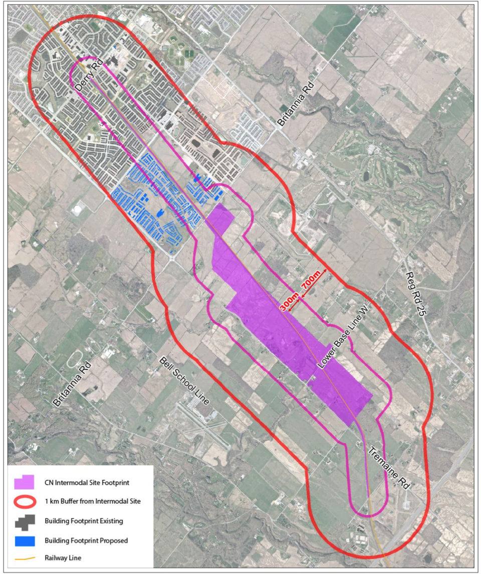 Milton Intermodal Site CN Logistics Hub Map